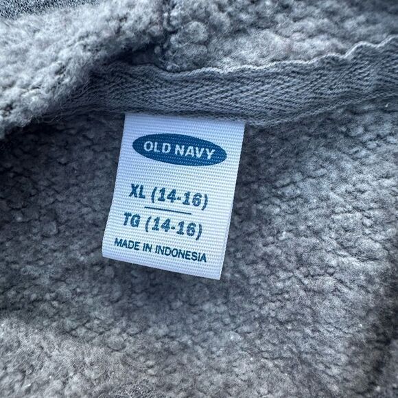 Old Navy Girls Basic Grey Zip Hoodie Size XL - Picture 4 of 4